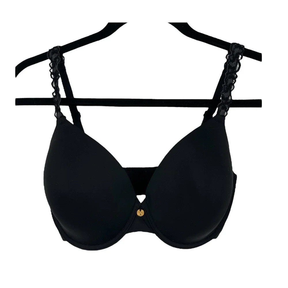 Natori T-shirt bra 732080 Pure Luxe underwire light black size 32DDD 32F